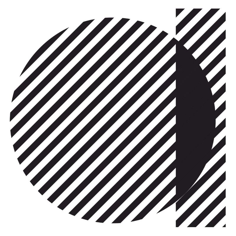 Diagonal Stripe Circle Abstract