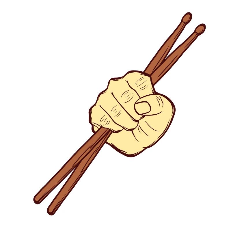 Drumming Shirt For Drummers "Drumsticks Hand"