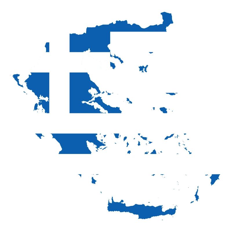 Greece flag gift idea map