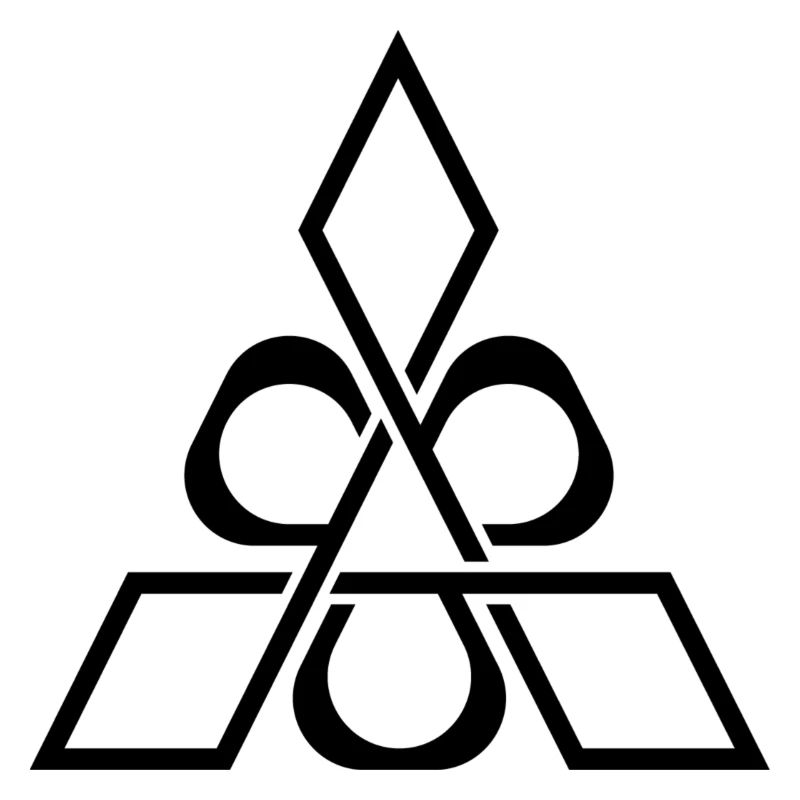 Design abstrait triangle et anneaux