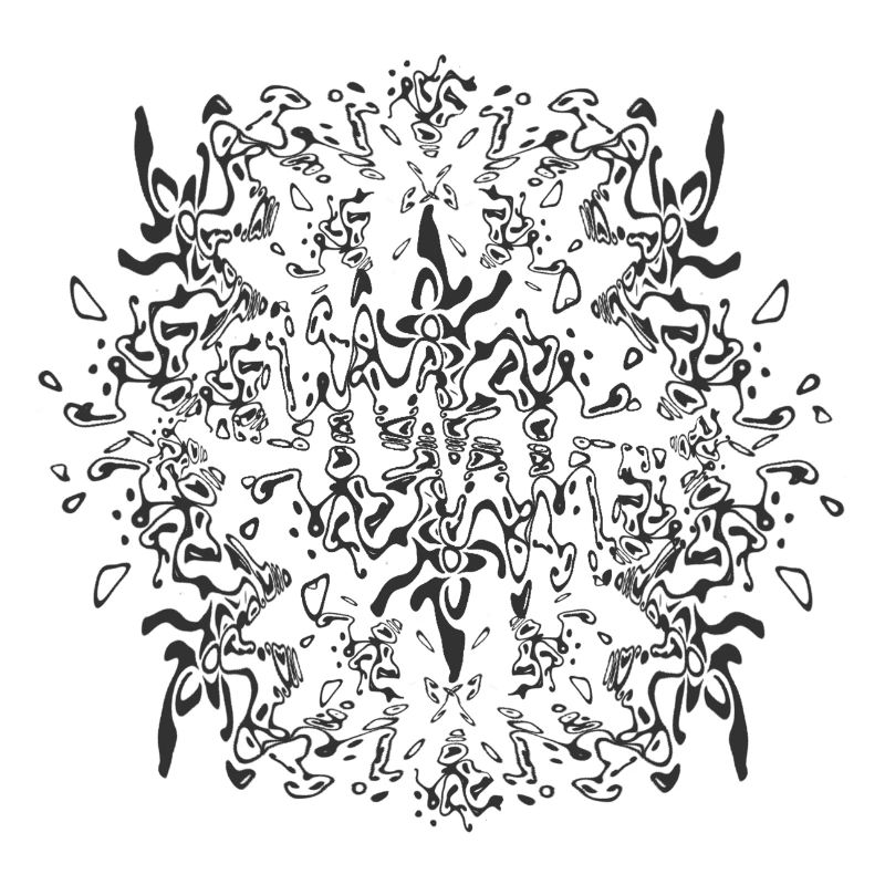 Abstract Black Mandala Pattern
