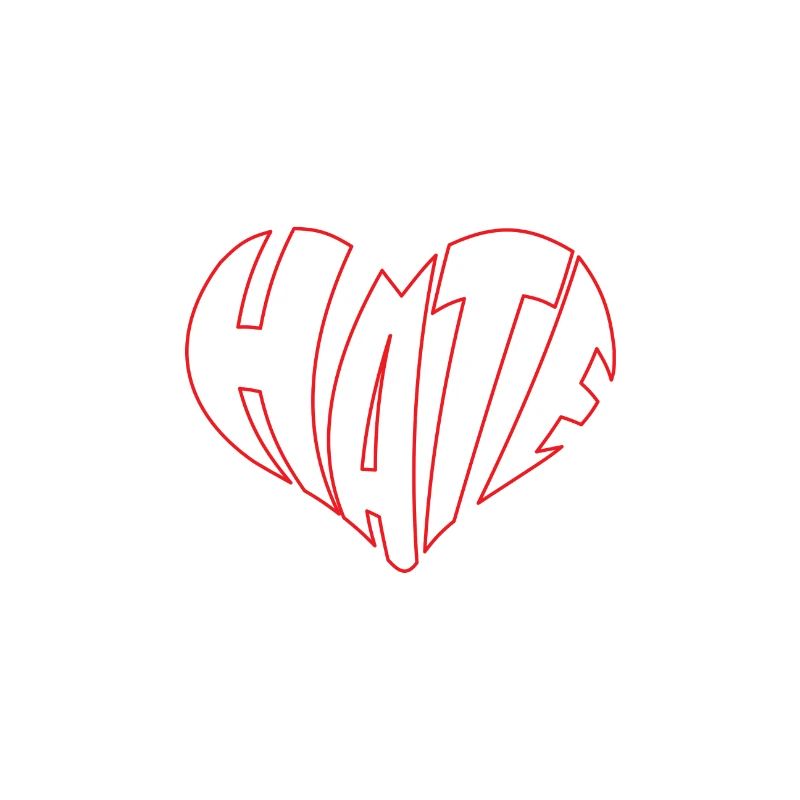 No Hate Dislike Stop Hate Anti Hate