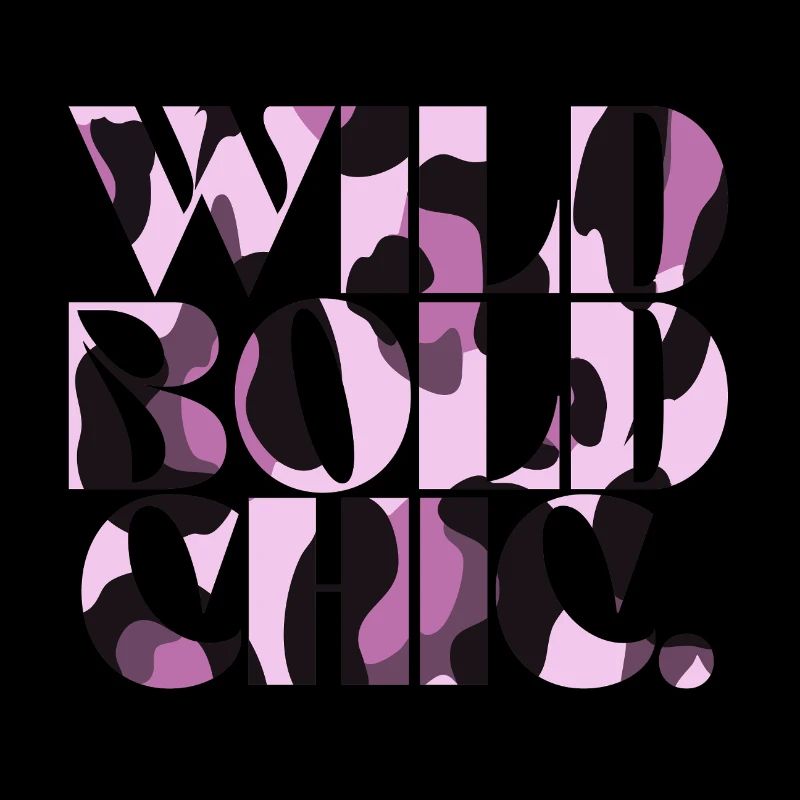 Wild Bold Chic Camo Typografie