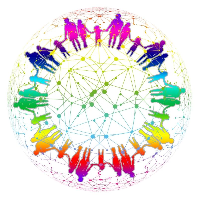 Regenbogen Netz der Gemeinschaft