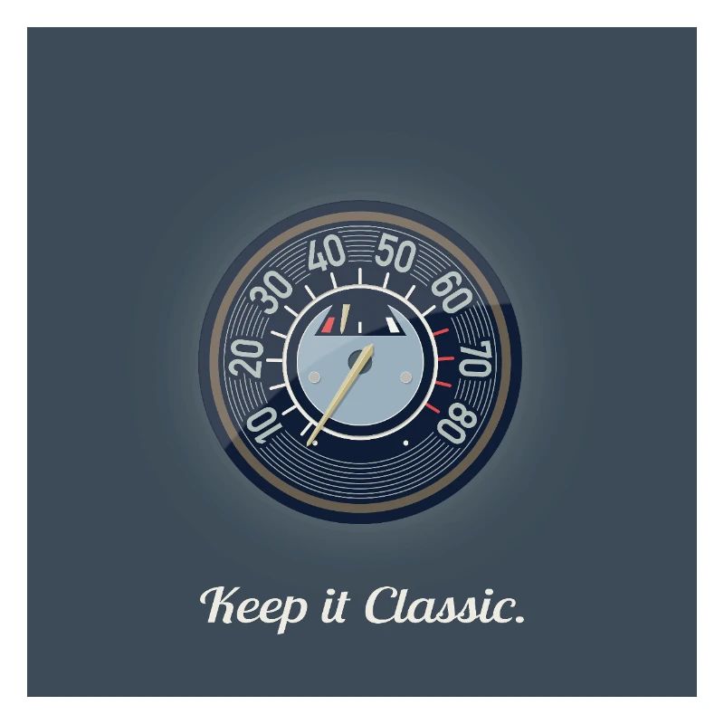 Restez classique - Conception rétro du compteur de vitesse