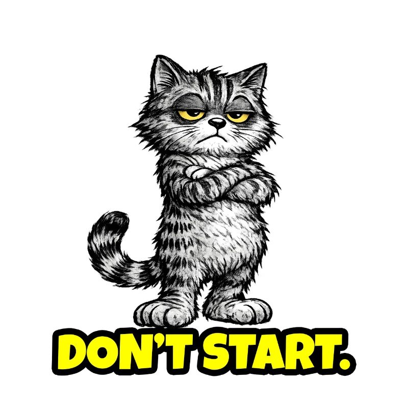 Don’t Start. – Grumpy Katze (Attitude) CAT