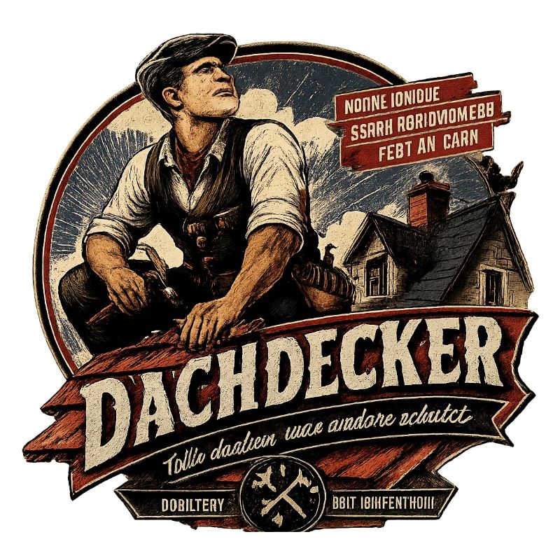 Dachdecker Vintage Werbeposter