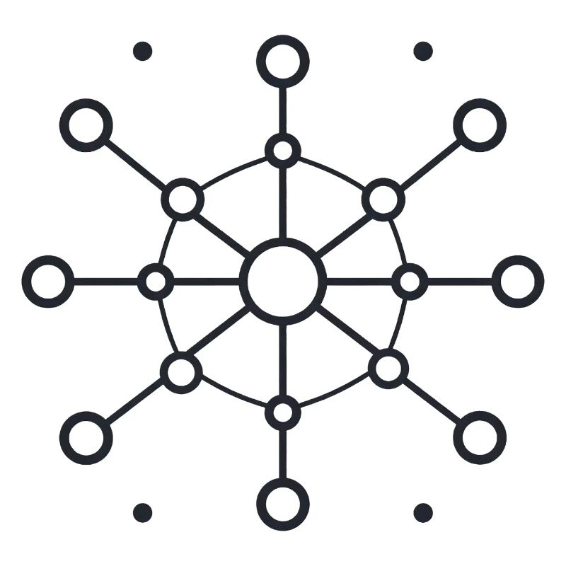Central Network Star Pattern