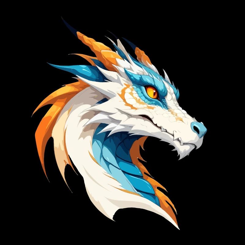 Drachen-Vektor-Kunst mit lebendigen Farben Illustration