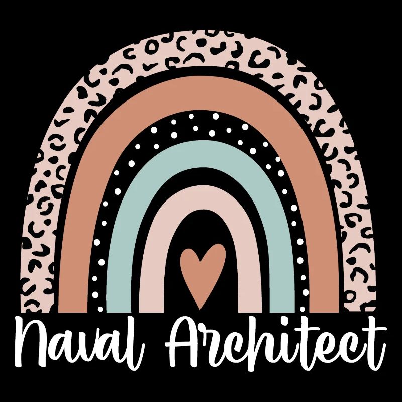 Naval Architect Rainbow Leopard Funny Naval