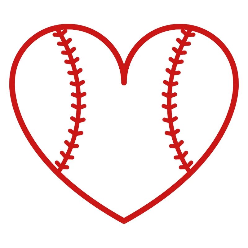 Baseball softball heart