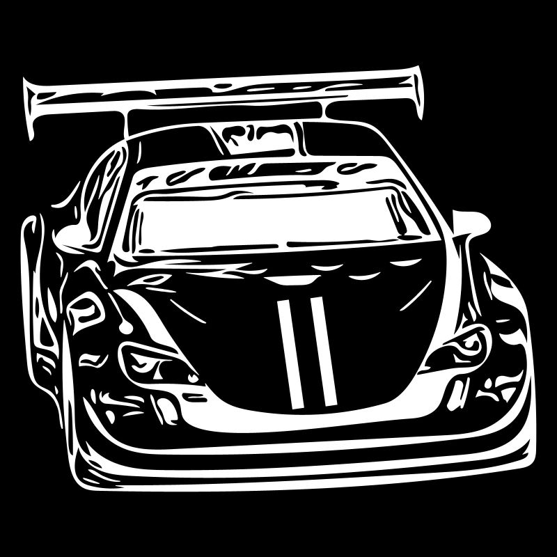 Voiture dans la voiture de course Vector version