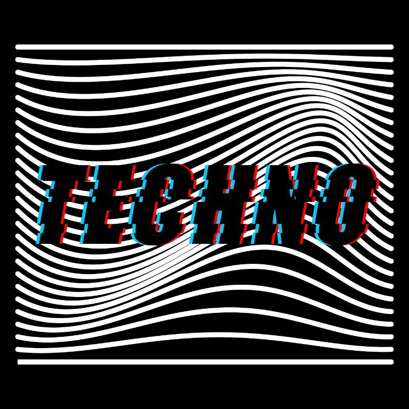 Techno Waves Trippy Psychedelic