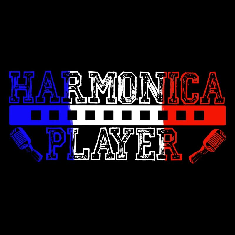 Harmonica player patriot for harmonica player