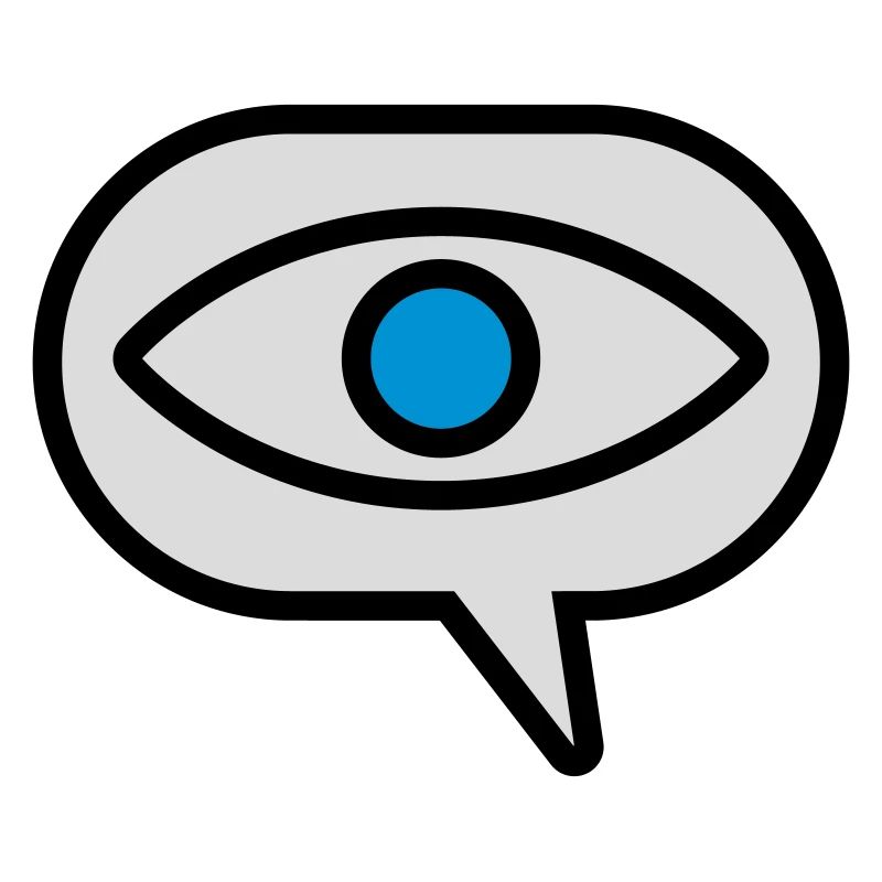 Eye Seeing Comic Speech Bubble