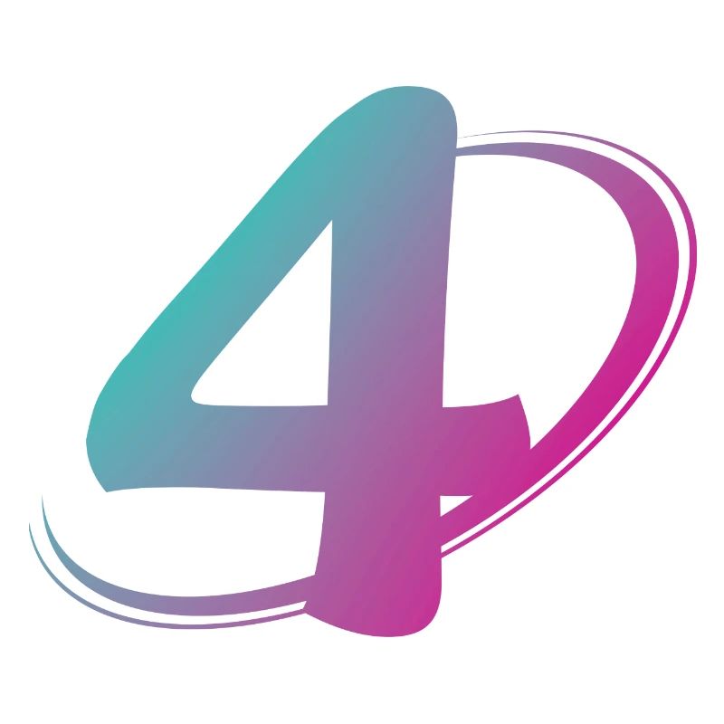 Numéro 4 multicolore