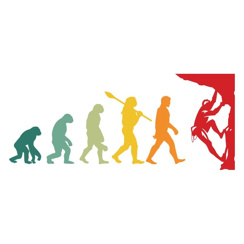 Kletterer Evolutionen Mensch Affe Mann Climber