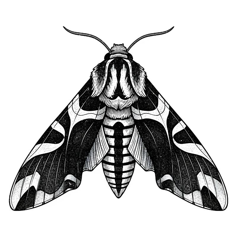 Moth Shadow Pattern Moth Black Moth