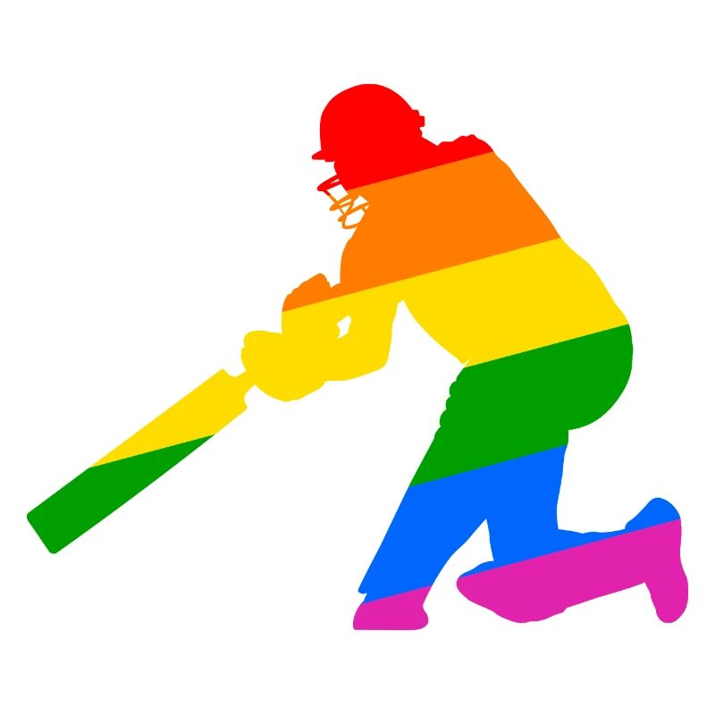 Cricket Spieler mit Regenbogen Geschenkidee