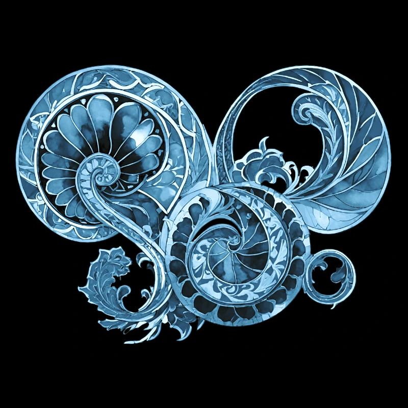 Ornement bleu