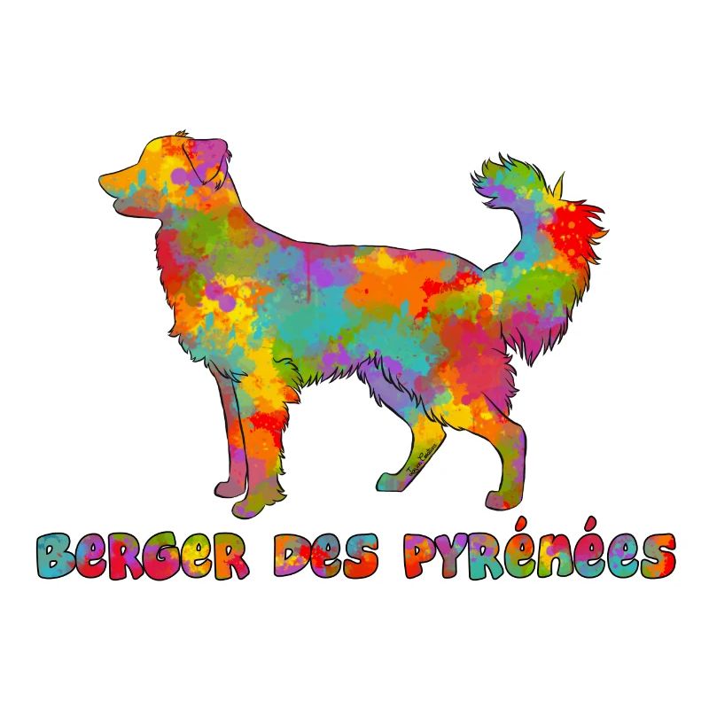 Pyrenean Shepherd Multicolor Gesicht rasiert