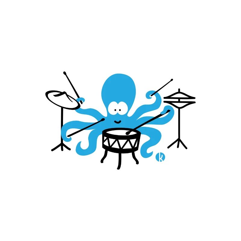 Funny octopus drummer gift drums