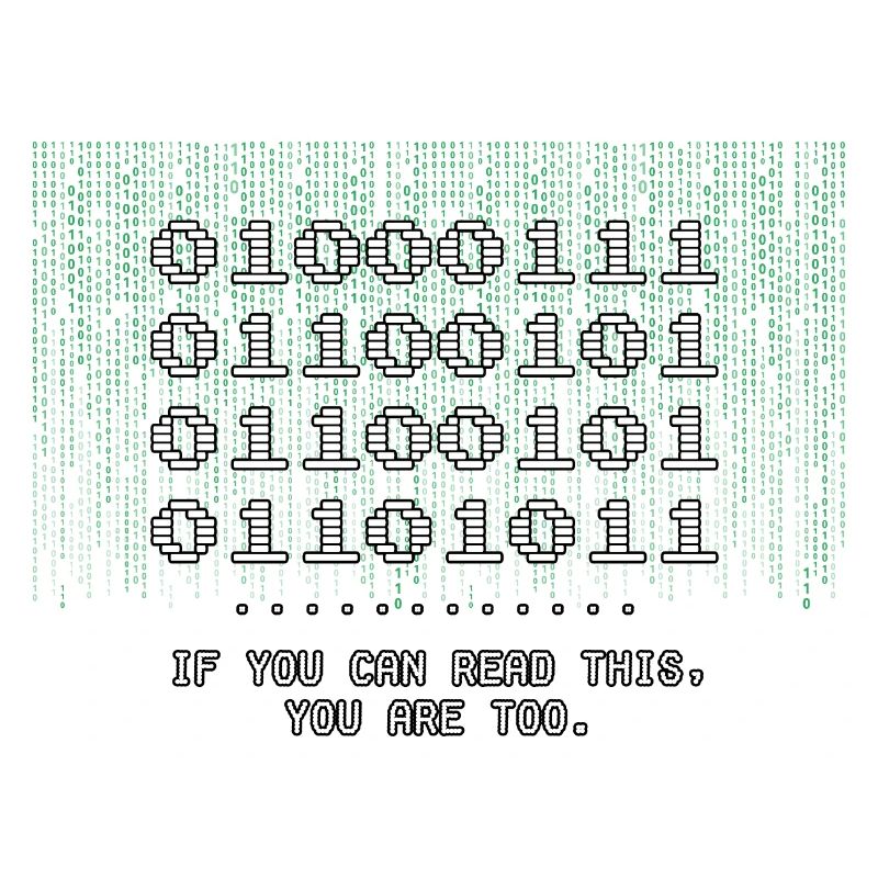 Geek Tee - Geek word in Binary Code for Funny Nerd