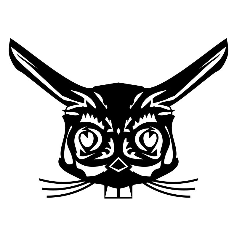 Visage abstrait de lapin