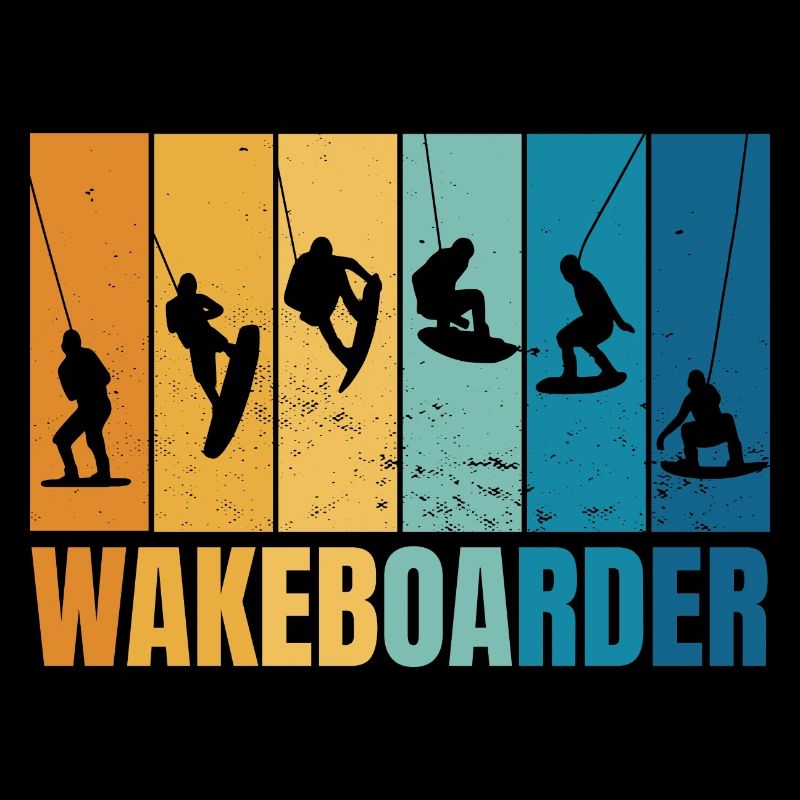 Silhouettes de wakeboard