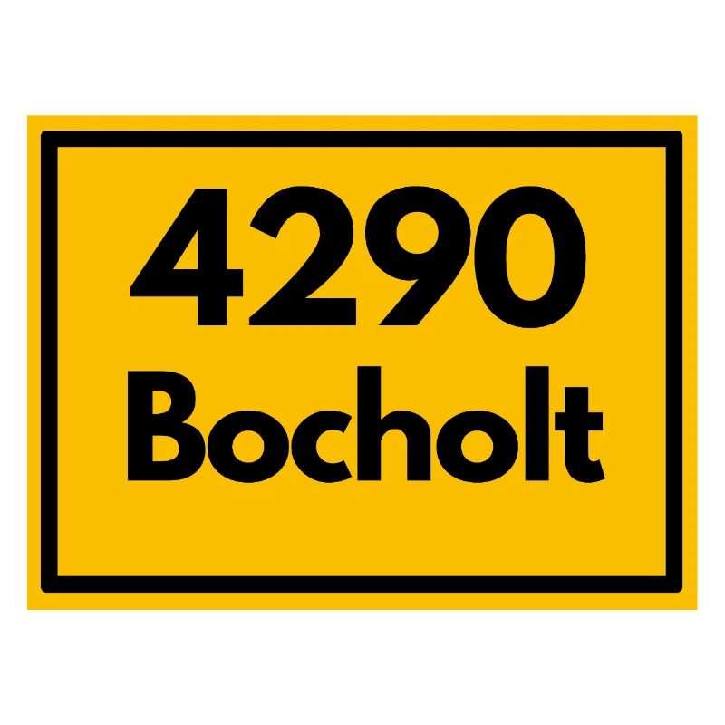 Panneau de la ville - puis rétro ancien code postal 4290 BOCHOLT