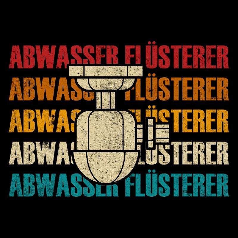 Retro Abwassertechniker Abwasser Flüsterer