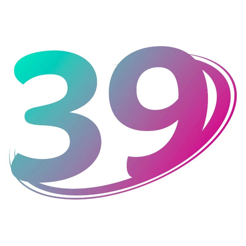 Numéro 39 multicolore