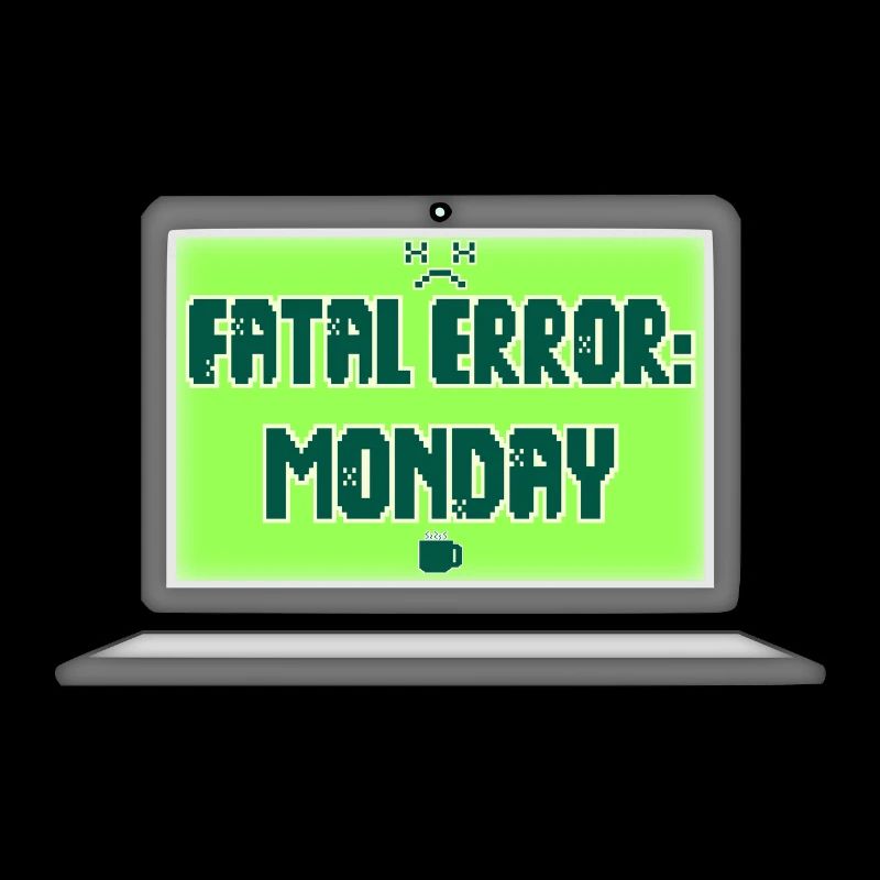 Fatal Error I Hate Mondays Geek Tech Sarkastisch