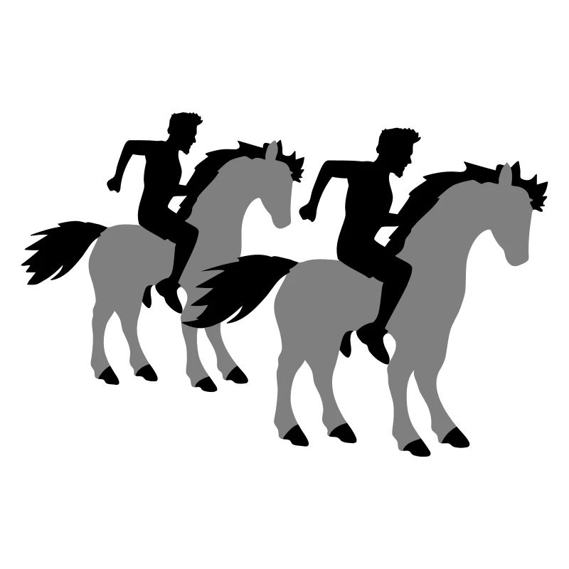 2 Chevaux Cavalier Sport d’équipe Hommes Garçons Amis