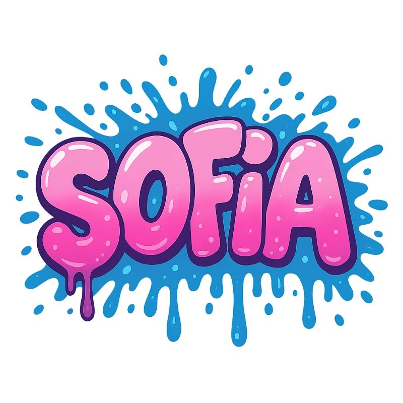 Graffiti  SOFIA Prénom cadeau idéal imprimable sur