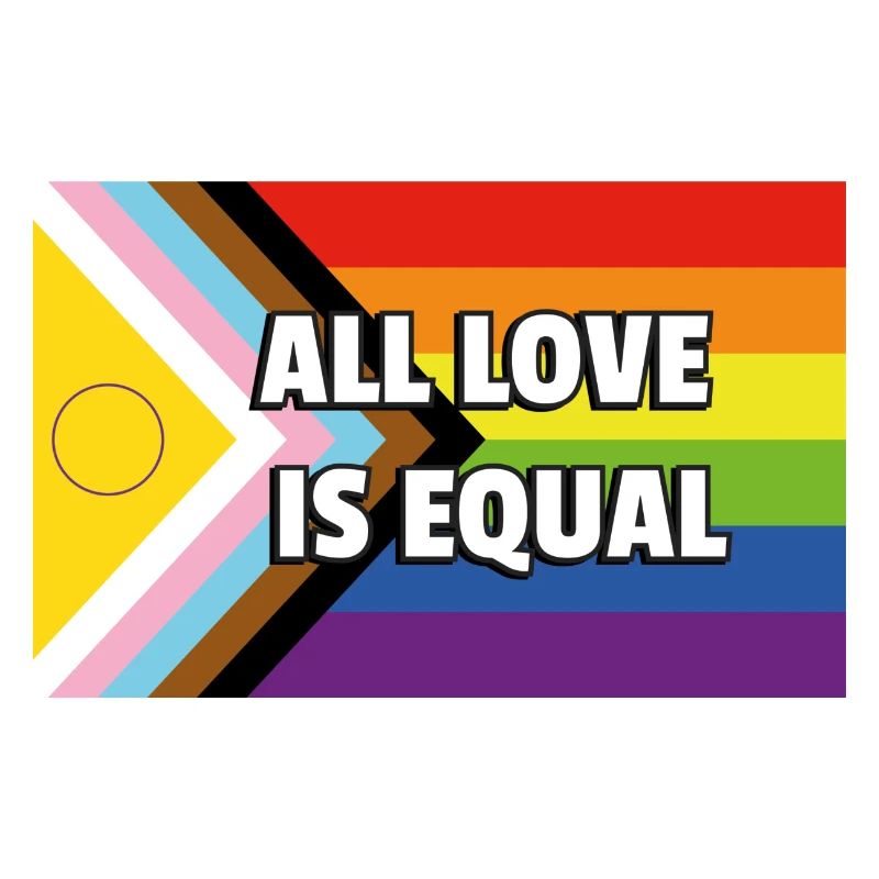 Fierté inclusive Drapeau de progrès TOUT L’AMOUR EST ÉGAL