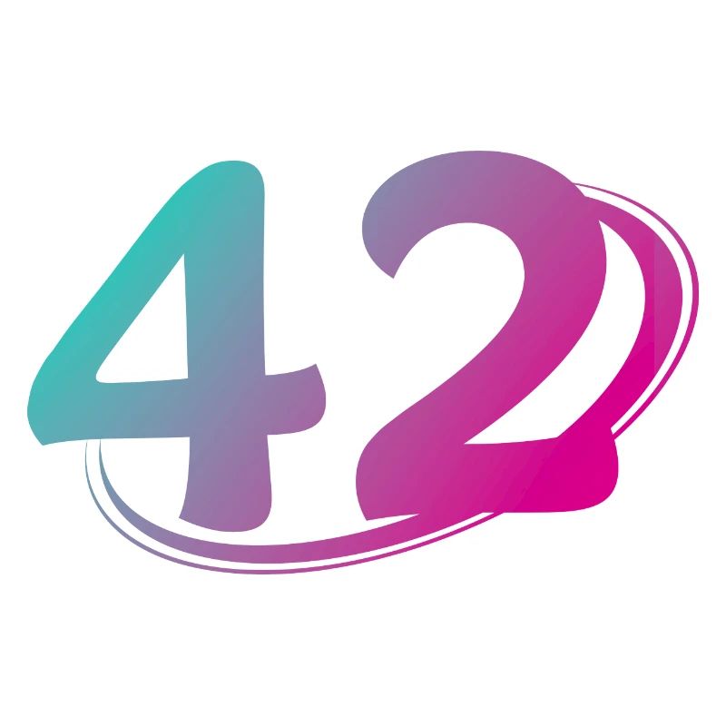 Numéro 42 multicolore