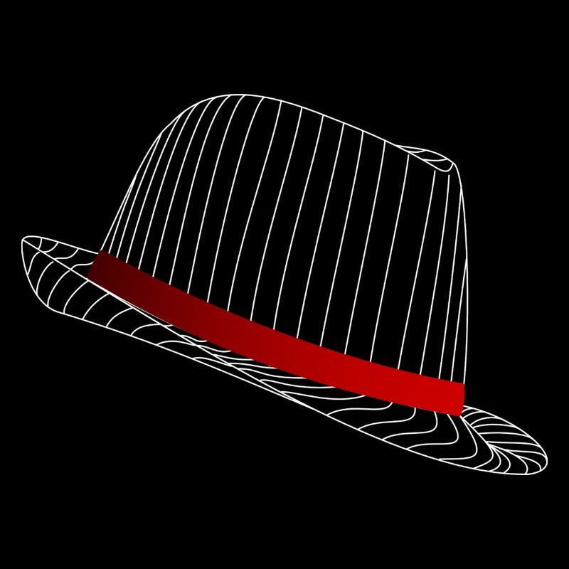 Chapeau élégant dans la conception de rayures.