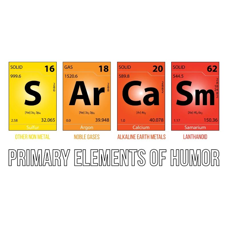 Mendeleevs SArCaSm - Primäre Elemente des Humors