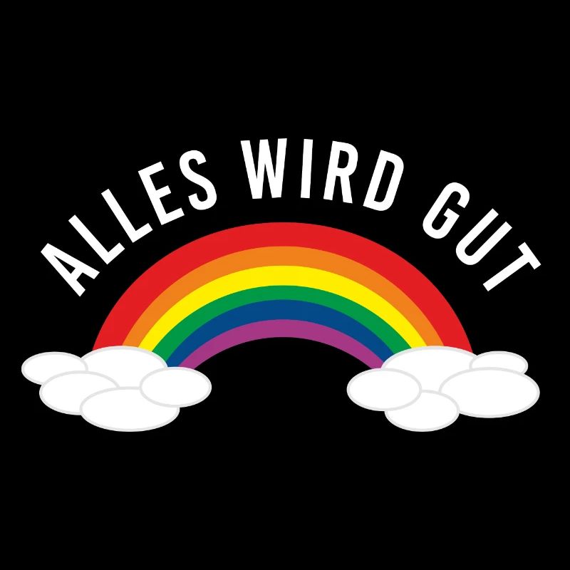 Alles wird gut Regenbogen zuhause Corona Virus