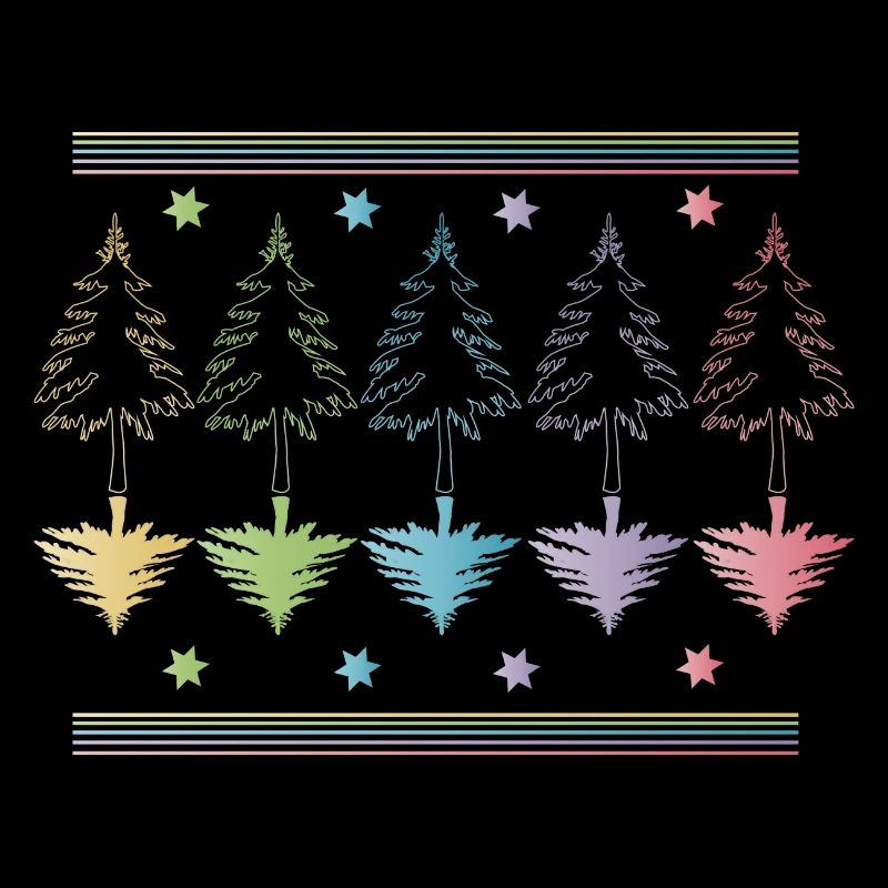 Christbaum, Tannenbaum oder Weihnachtsbaum Umrisse