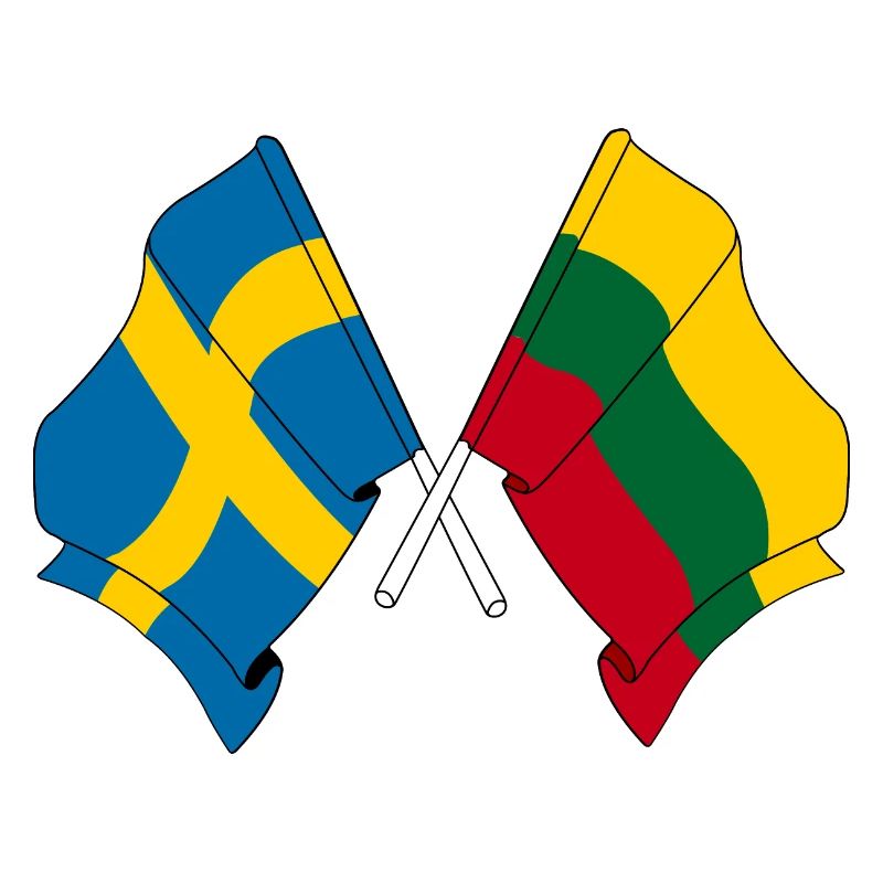Drapeau Suède, drapeau Lituanie