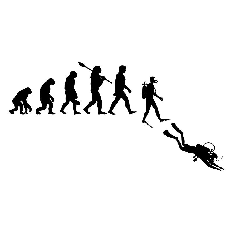 Diving Evolution Retro Gift For Diver