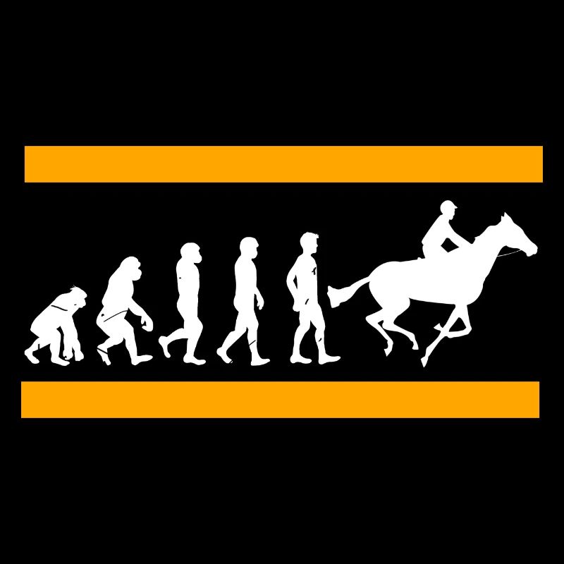 Cool retro evolution d’un coureur de chevaux drôle