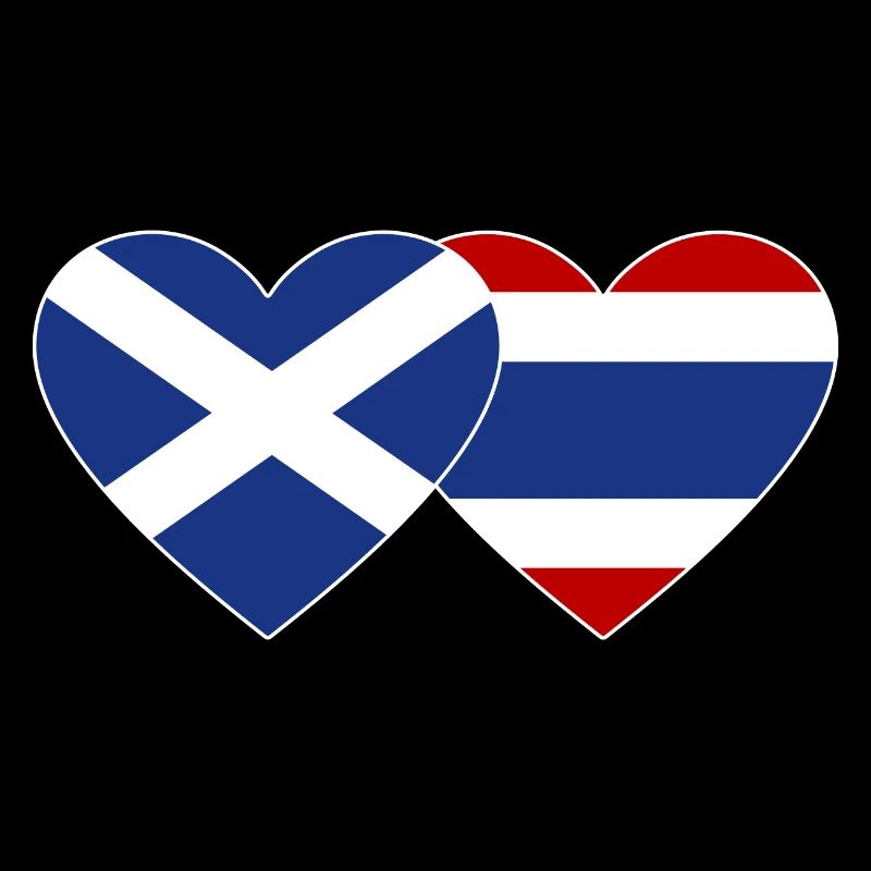 Ecosse Thaïlande Drapeau Coeur