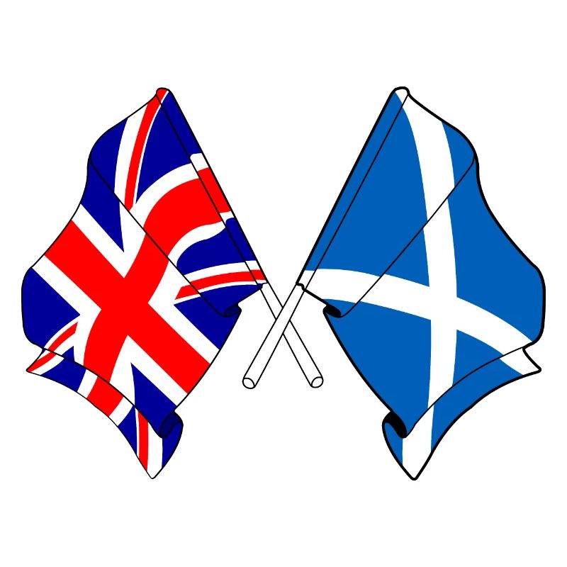 Drapeau de l’Angleterre et drapeau de l’Écosse