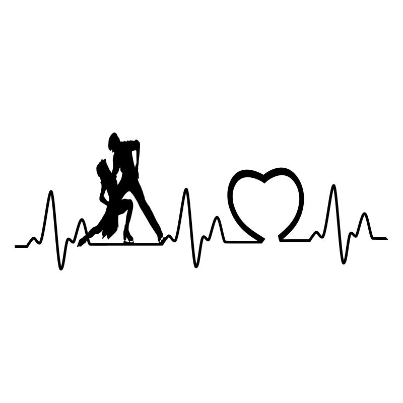 Heartbeat mit Herz eispaar