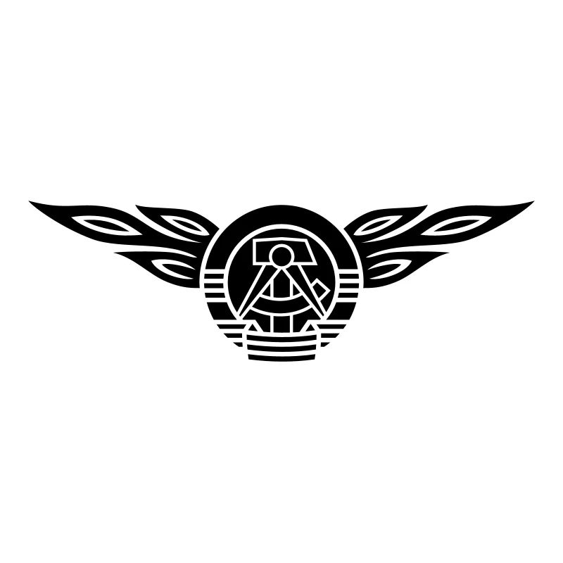 GDR flames crest 1c