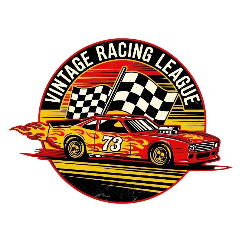 Conception de drapeaux de course vintage