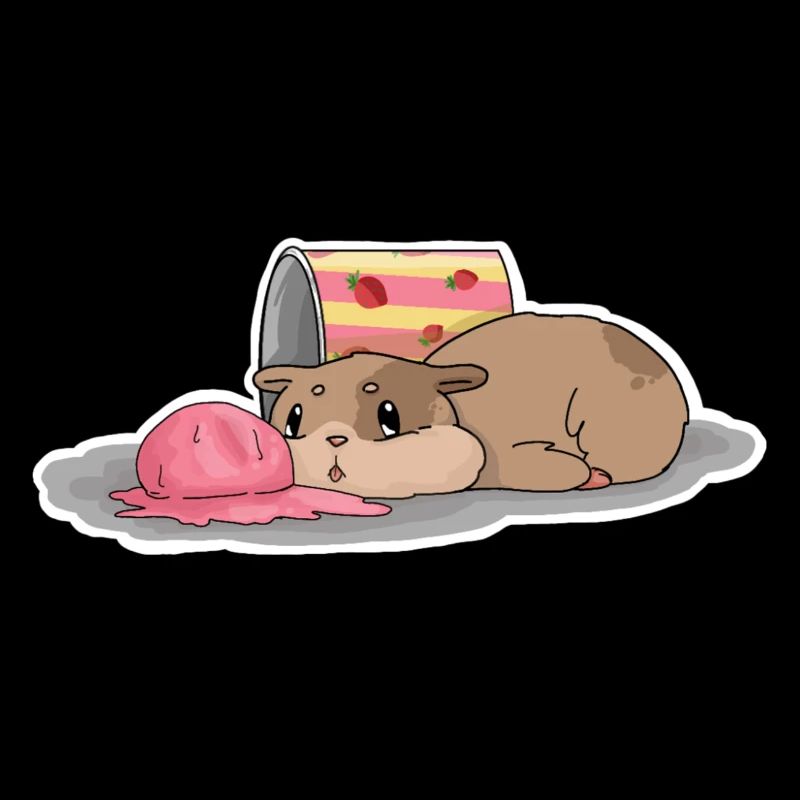 Hamster Erdbeer-Eiscreme